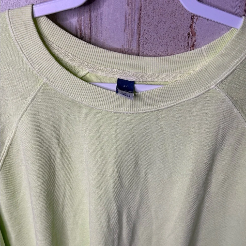 Old Navy Light Lime Pullover Sweatshirt Size 2X - Picture 3 of 8